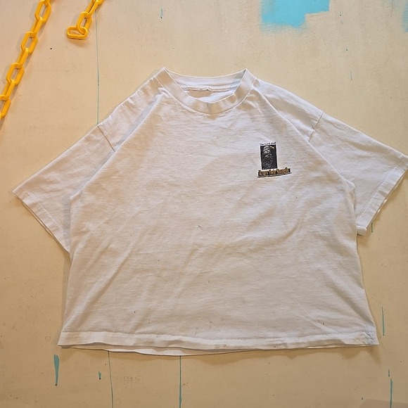 VTG Boxy Christian T Shirt Jesus T Cropped Renew Strength Eagle Isaiah 40:31 USA - Picture 3 of 6